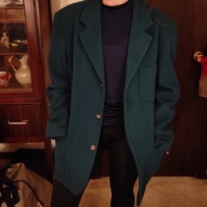 Henry Grethel Vintage Emerald Green Wool Coat